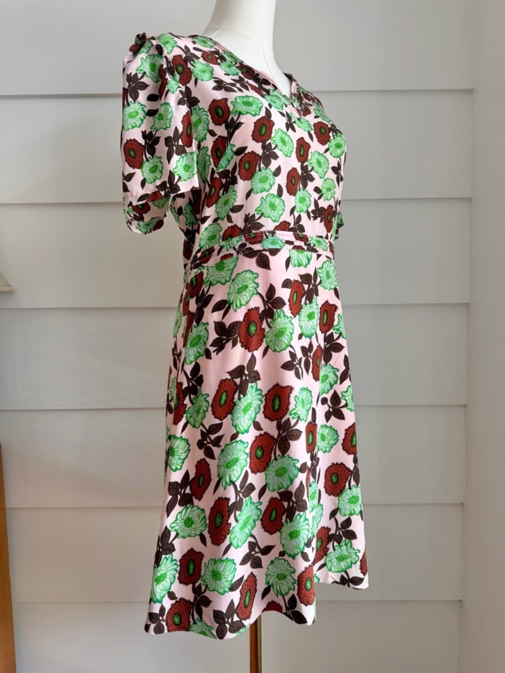 Sandro Antropique Floral Print Silk Dress size 40/ US 8 - Picture 6 of 13